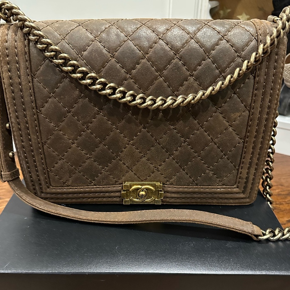 Chanel Large brown boy bag.